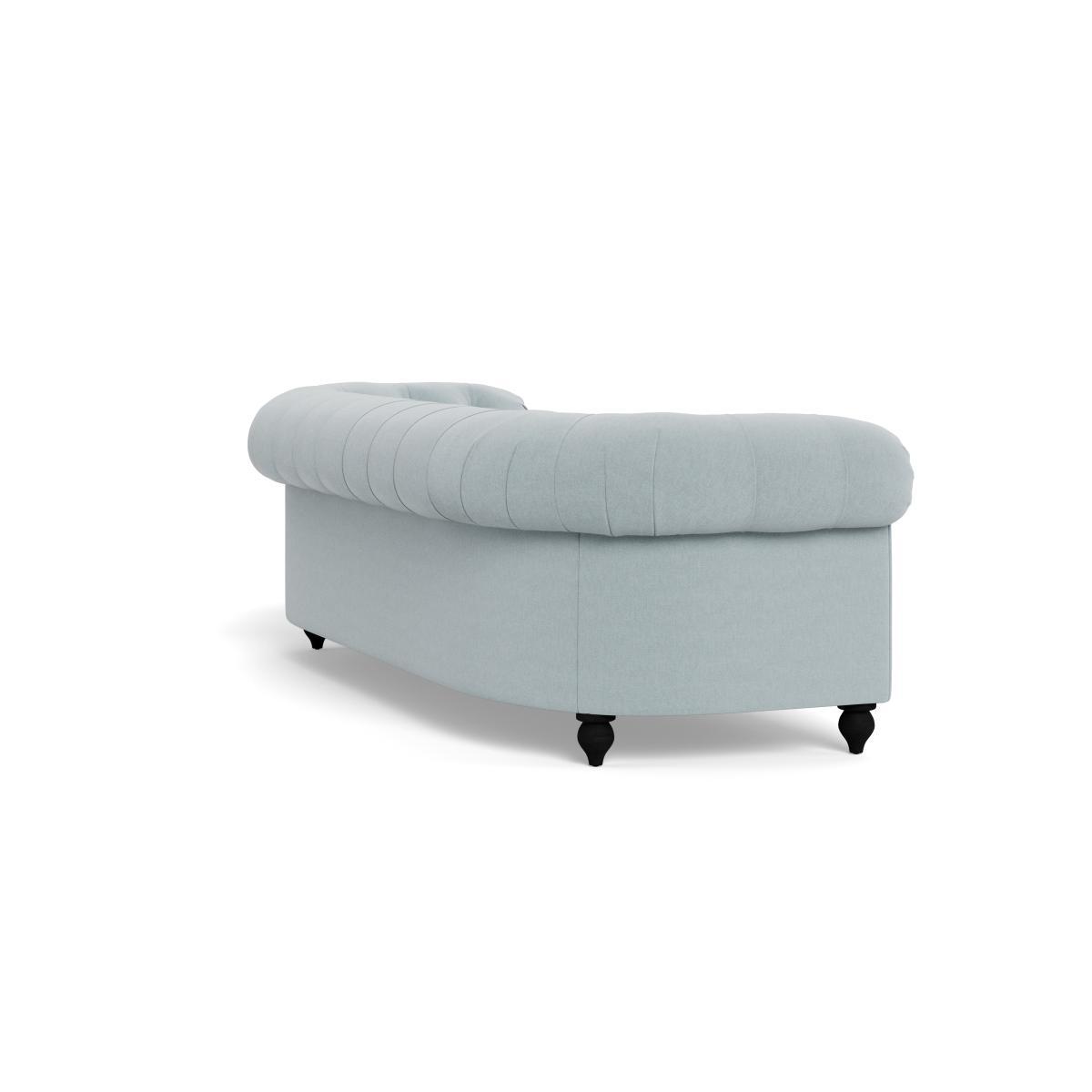 Heal's Fitzrovia 4 Seater Brushed Cotton Mist Stained Oak Feet - Heal's UK Furniture – image 4