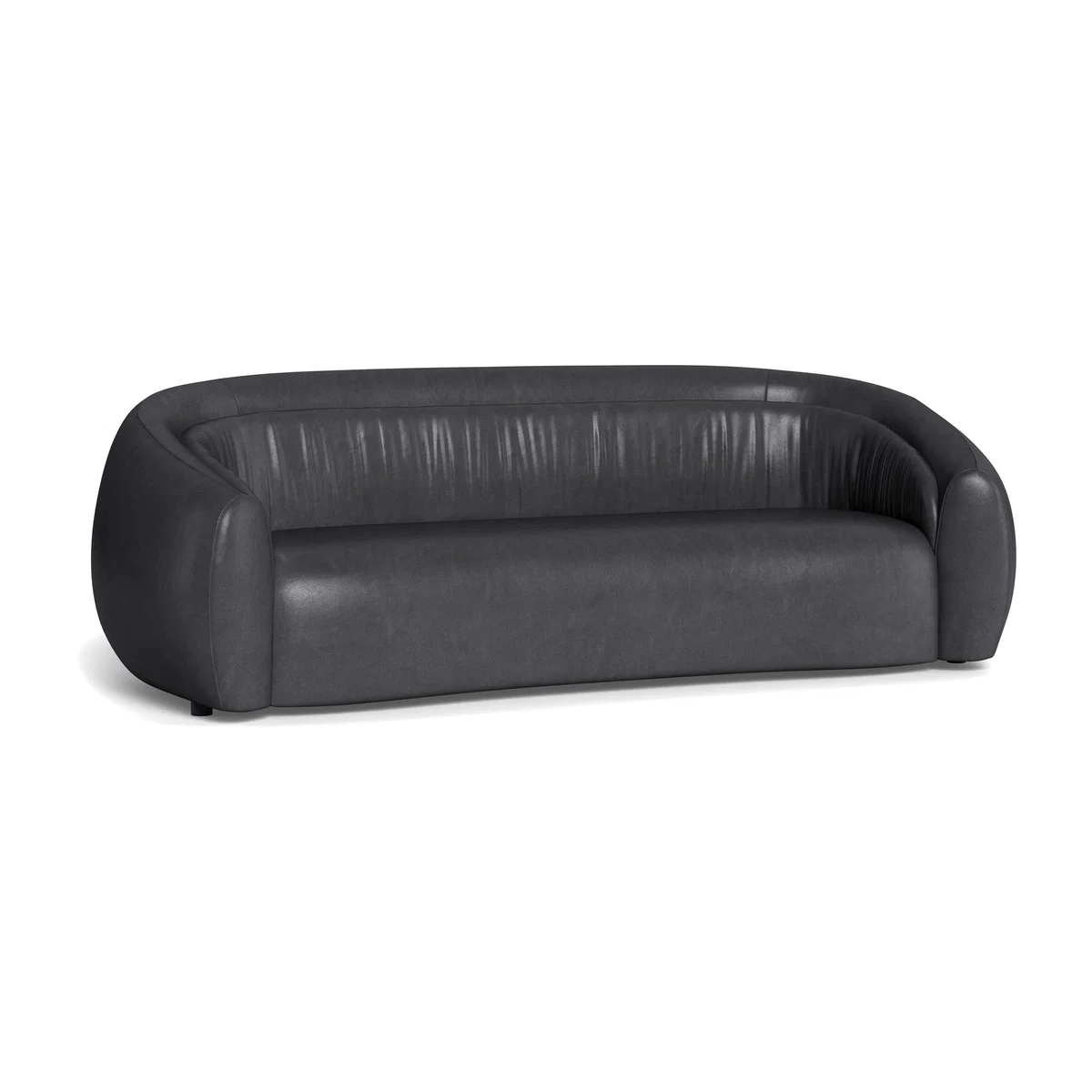 Heal's Flora 4 Seater Sofa Linea Leather Black – image 1
