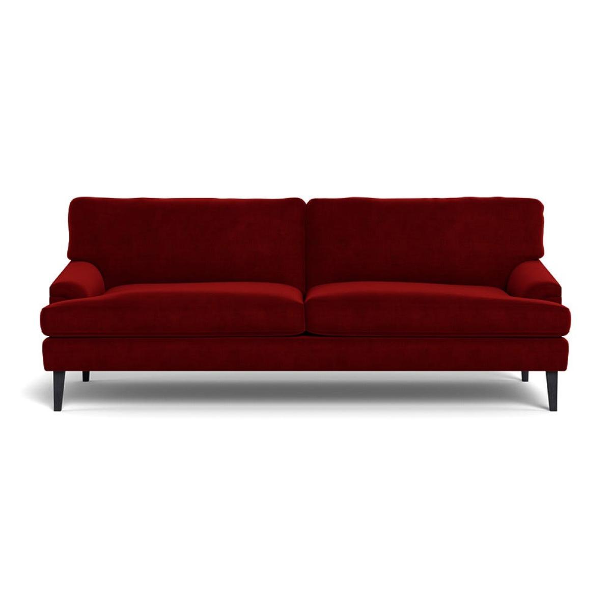 Heal's Stanton 4 Seater Sofa Smart Luxe Velvet Mulberry Black Feet – image 2