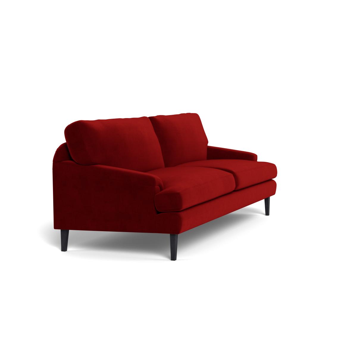 Heal's Stanton 4 Seater Sofa Smart Luxe Velvet Mulberry Black Feet – image 3