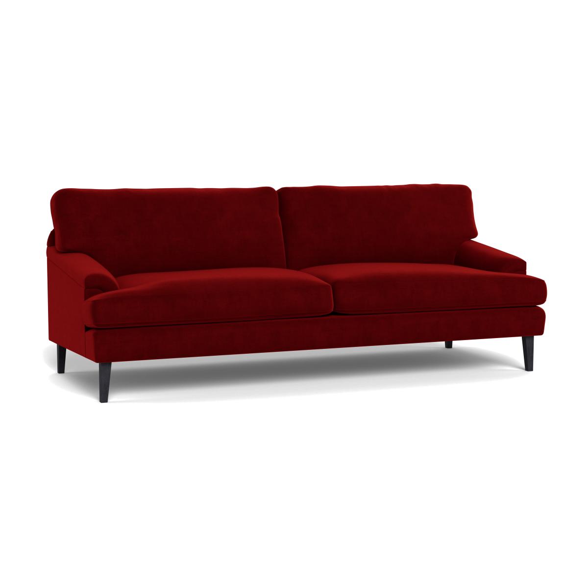 Heal's Stanton 4 Seater Sofa Smart Luxe Velvet Mulberry Black Feet – image 1