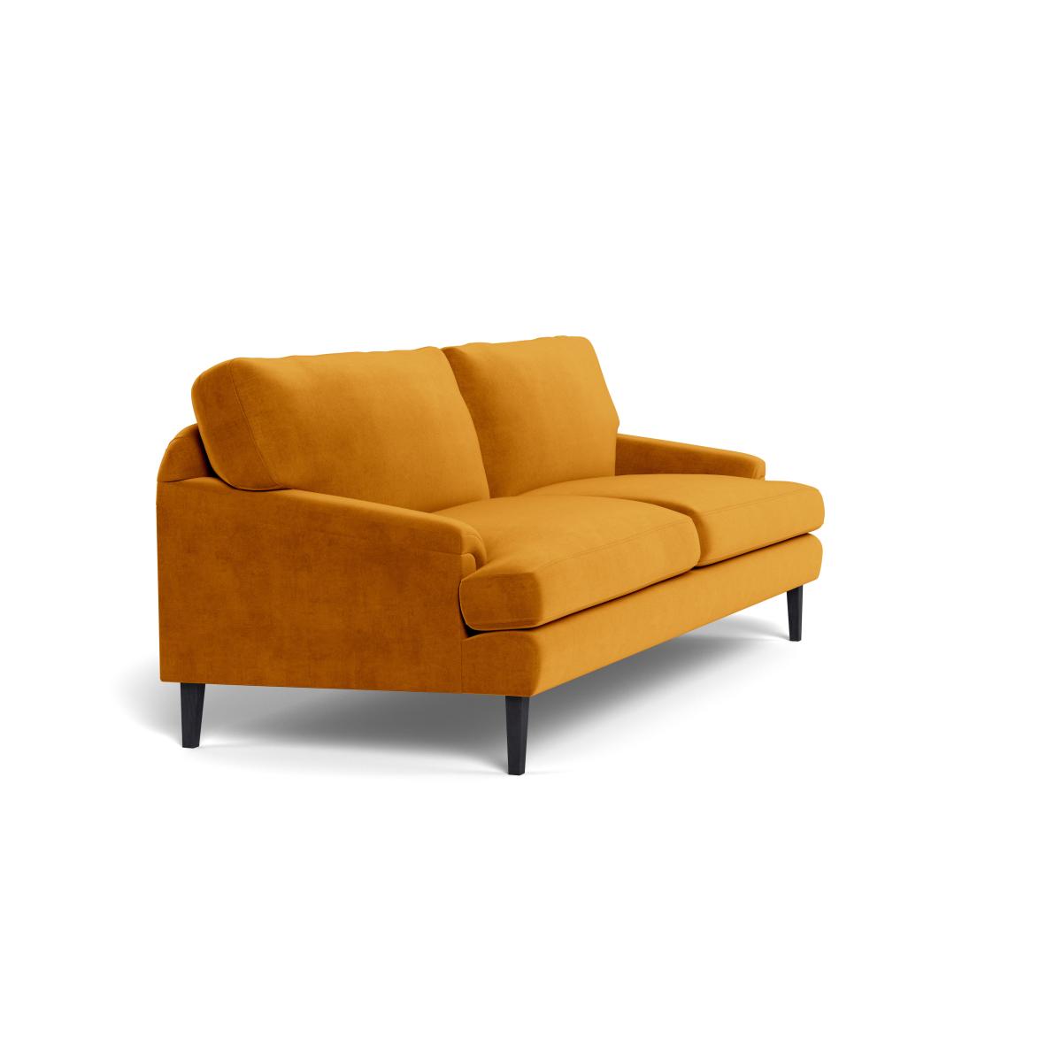 Heal's Stanton 4 Seater Sofa Smart Luxe Velvet Cognac Natural Feet – image 3