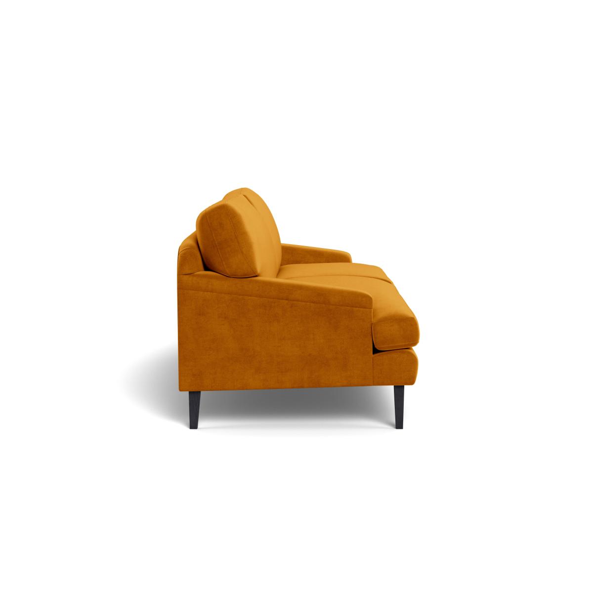 Heal's Stanton 4 Seater Sofa Smart Luxe Velvet Cognac Natural Feet – image 4