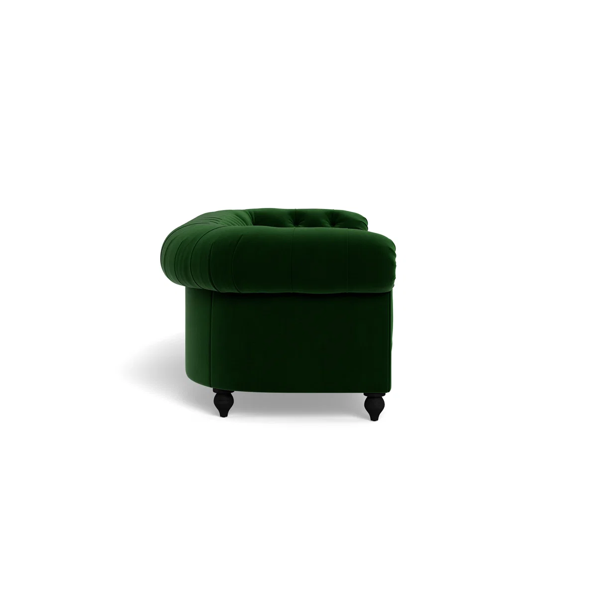 Heal's Fitzrovia 4 Seater Sofa Smart Velvet Forest Black Feet - Heal's UK Furniture – image 3