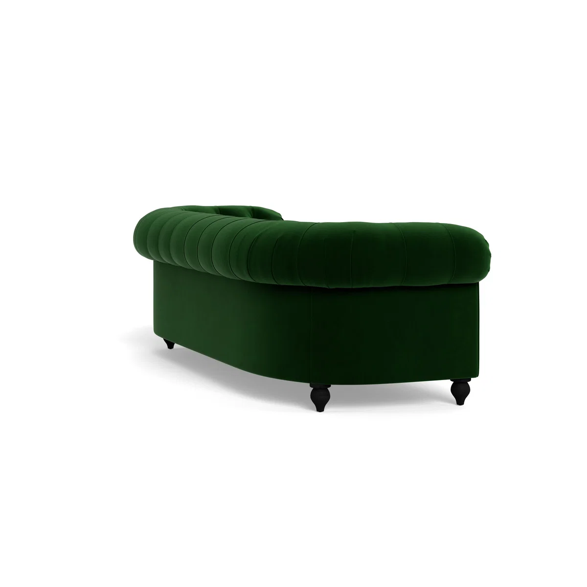Heal's Fitzrovia 4 Seater Sofa Smart Velvet Forest Black Feet - Heal's UK Furniture – image 4