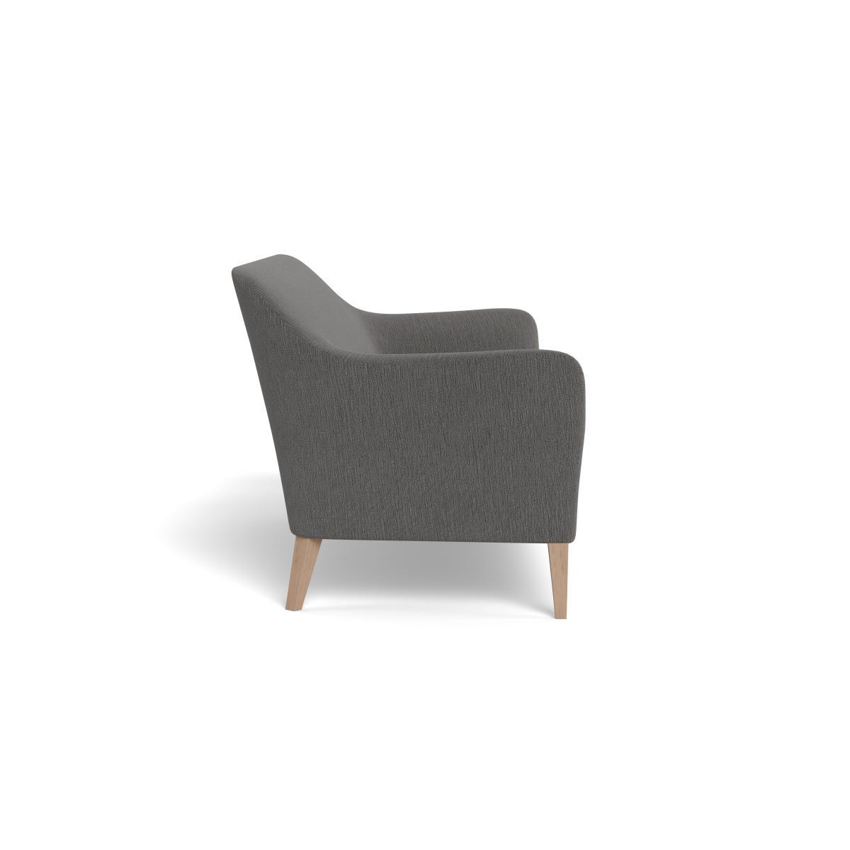 Heal's Wallis 4 Seater Sofa Smart Linen Mix Grey Black Feet - Heal's UK Furniture – image 3