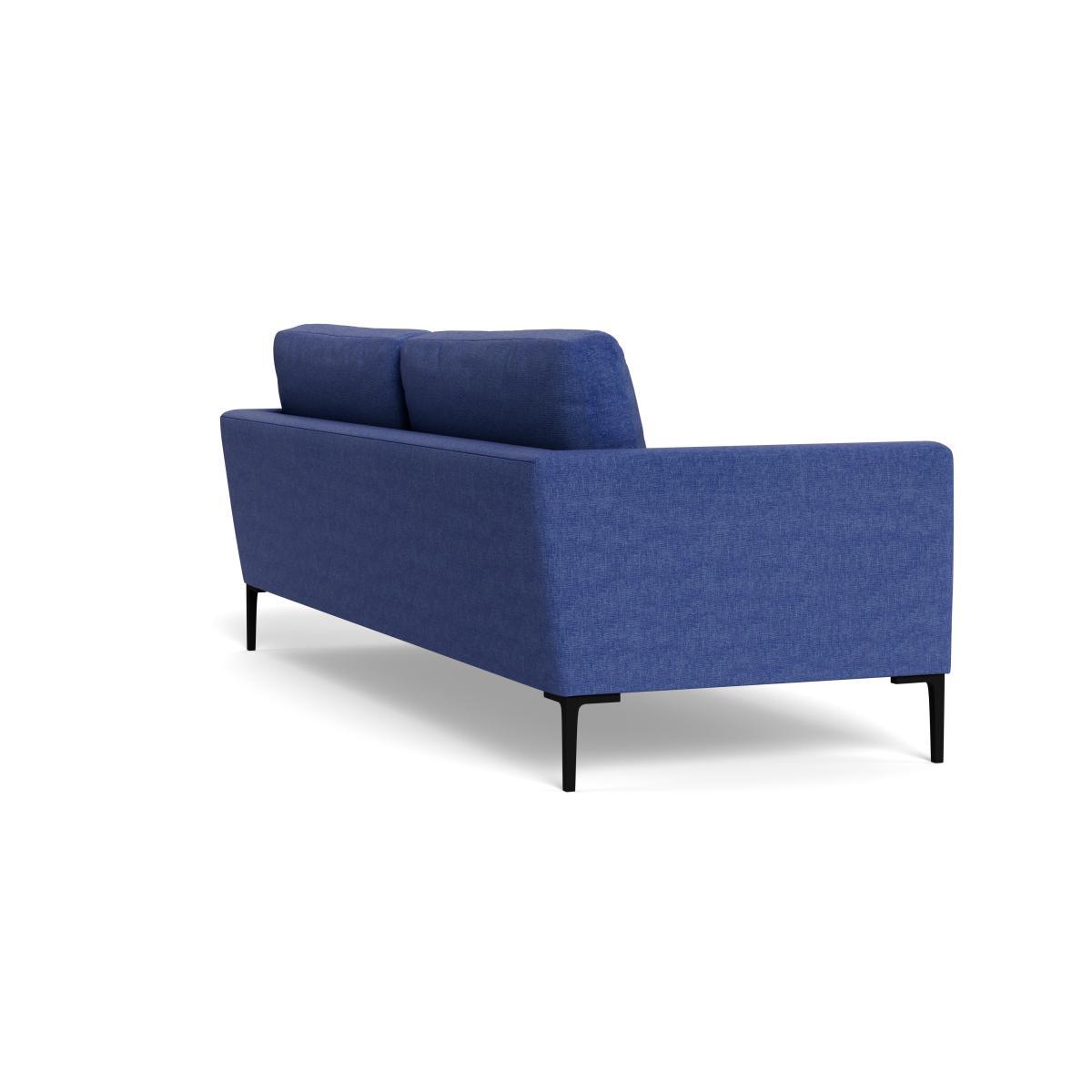 Heal's Eton 4 Seater Sofa Brushed Cotton Cobalt Black Feet - Heal's UK Furniture – image 4