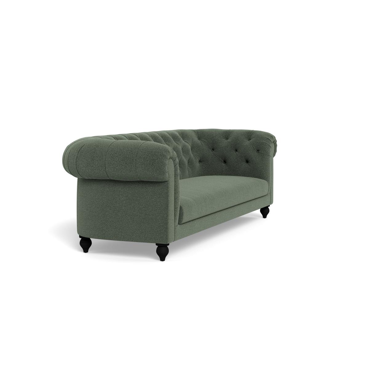 Heal's Fitzrovia 4 Seater Sofa Boucle Fern Black Painted Feet – image 2