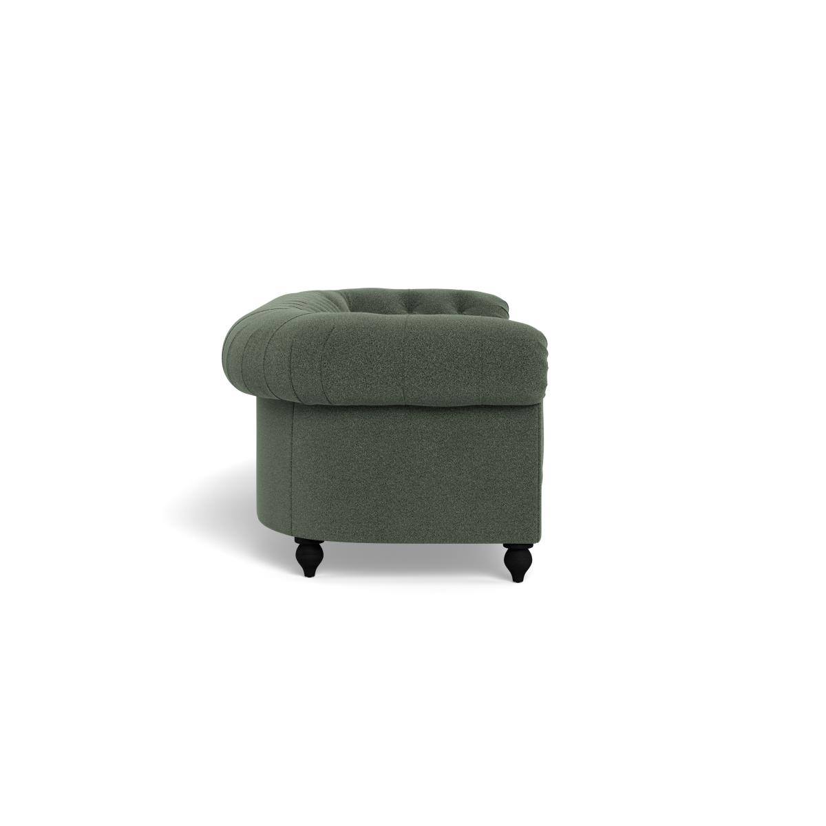 Heal's Fitzrovia 4 Seater Sofa Boucle Fern Black Painted Feet – image 3