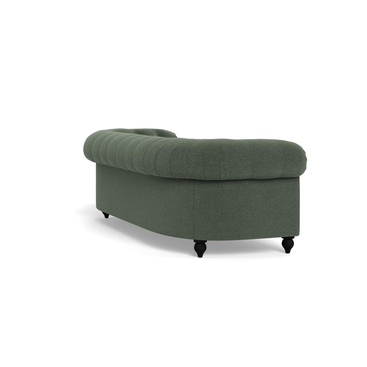 Heal's Fitzrovia 4 Seater Sofa Boucle Fern Black Painted Feet – image 4