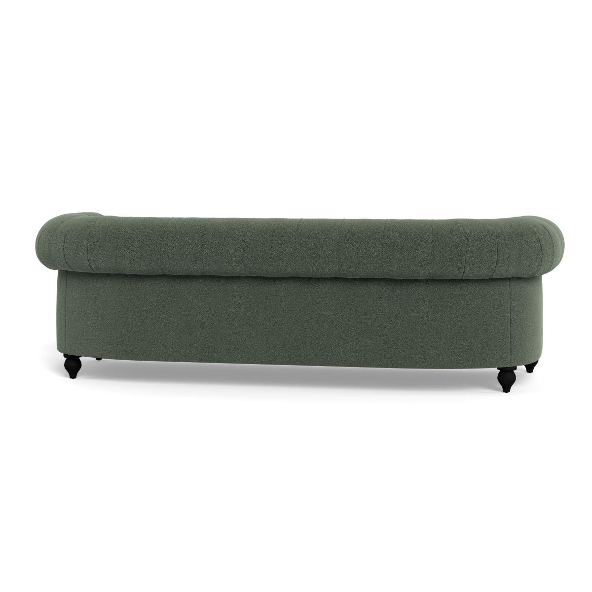 Heal's Fitzrovia 4 Seater Sofa Boucle Fern Black Painted Feet – image 5