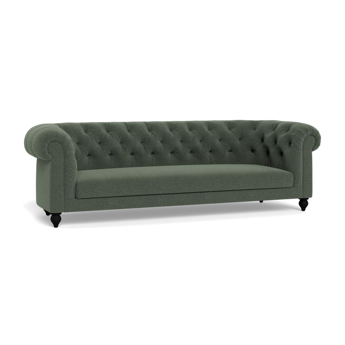 Heal's Fitzrovia 4 Seater Sofa Boucle Fern Black Painted Feet – image 1