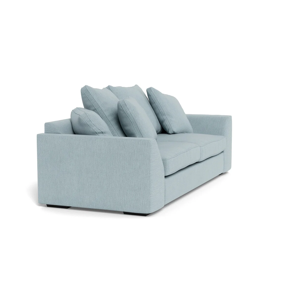 Heal's Cumulus 4 Seater Sofa Smart Linen Mix Duck Egg Black Feet - Heal's UK Furniture – image 2