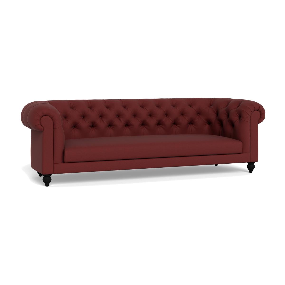 Heal's Fitzrovia 4 Seater Sofa Capelo Linen-Cotton Etruscan Red Natural Feet – image 1