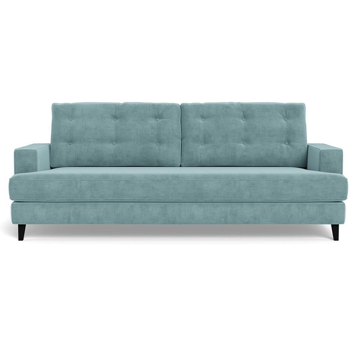 Heal's Mistral 4 Seater Sofa Smart Luxe Velvet Mineral Blue Black Feet – image 2