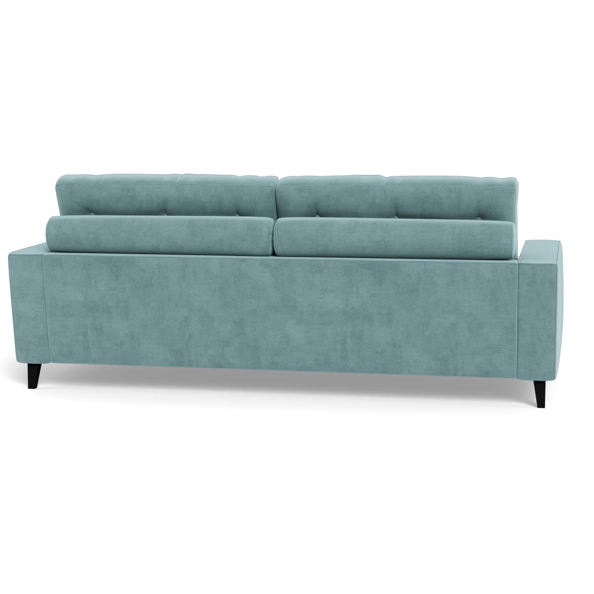Heal's Mistral 4 Seater Sofa Smart Luxe Velvet Mineral Blue Black Feet – image 6