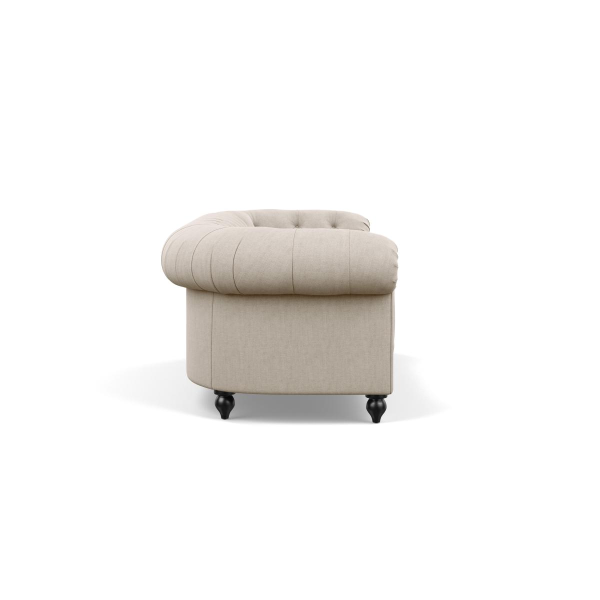 Heal's Fitzrovia 4 Seater Sofa Broad Weave Putty Chestnut Stain Feet - Heal's UK Furniture – image 4