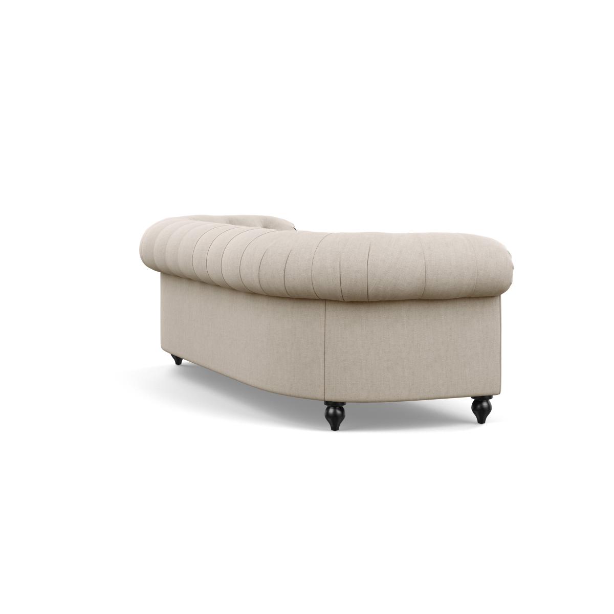 Heal's Fitzrovia 4 Seater Sofa Broad Weave Putty Chestnut Stain Feet - Heal's UK Furniture – image 5