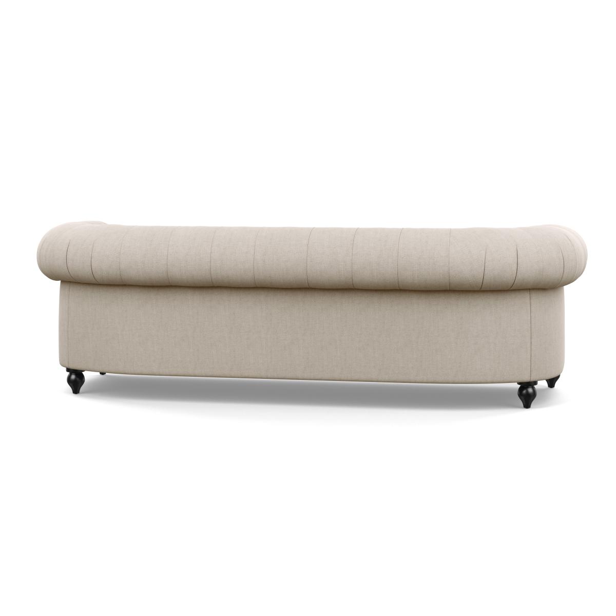 Heal's Fitzrovia 4 Seater Sofa Broad Weave Putty Chestnut Stain Feet - Heal's UK Furniture – image 6