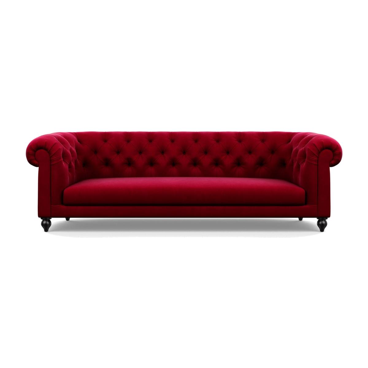 Heal's Fitzrovia 4 Seater Sofa Broad Weave Putty Chestnut Stain Feet - Heal's UK Furniture – image 1