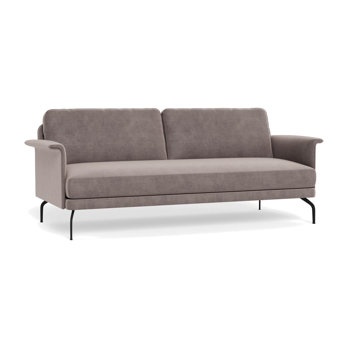 Heal's Iver 4 Seater Sofa Smart Luxe Velvet Mushroom Black Feet – image 1