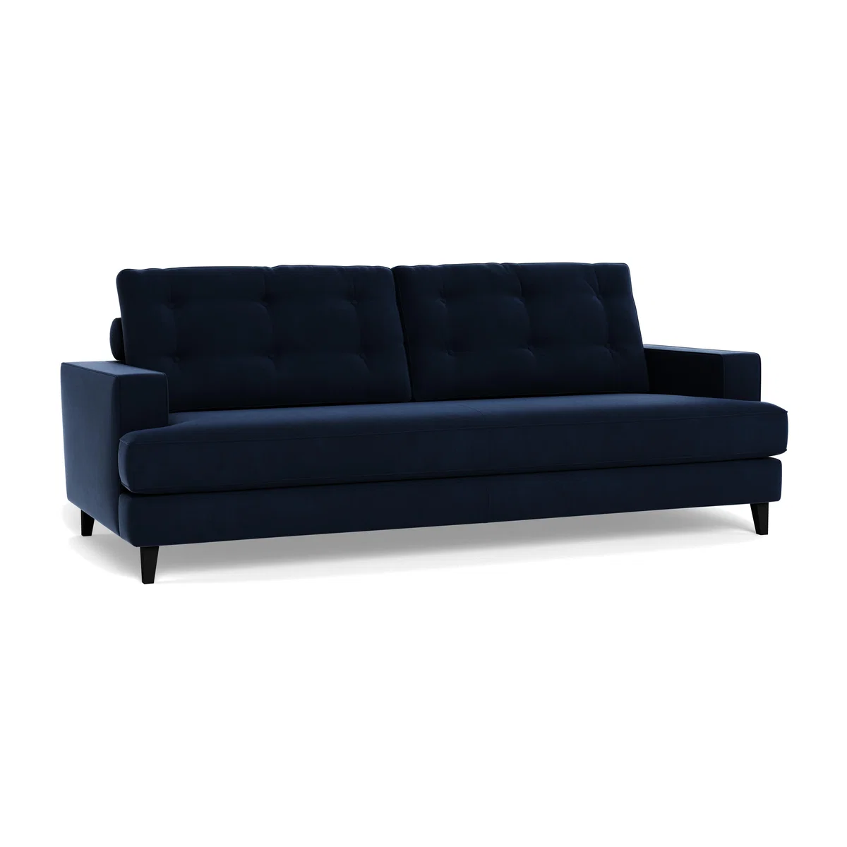 Heal's Mistral 4 Seater Sofa Smart Velvet Dusk Black Feet – image 1