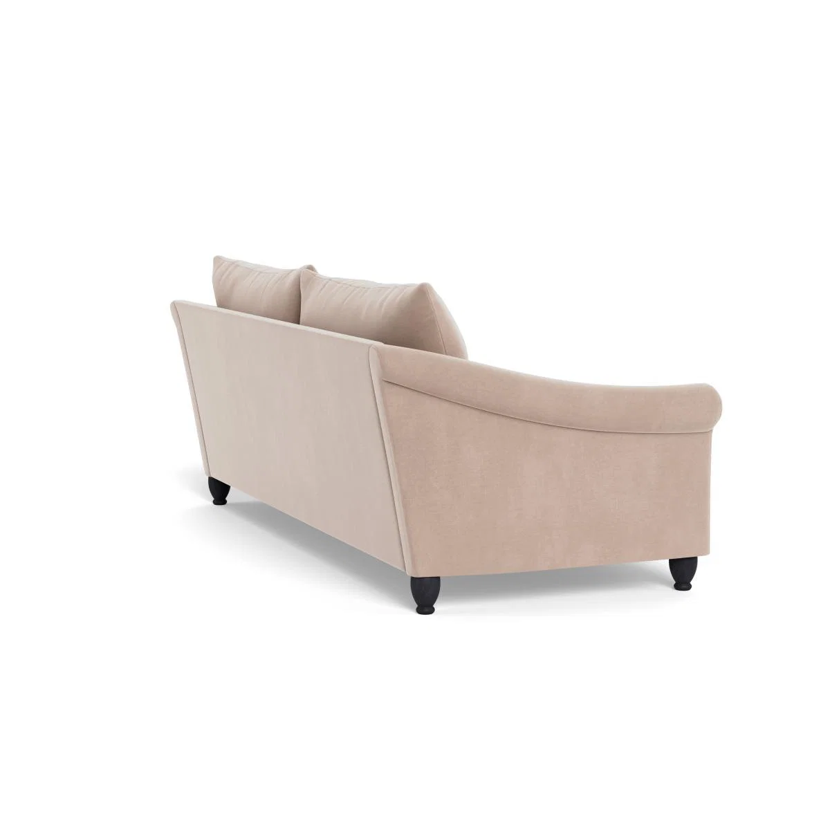 Heal's Devon 4 Seater Smart Velvet Pebble Walnut Stain Beech Feet - Heal's UK Furniture – image 4