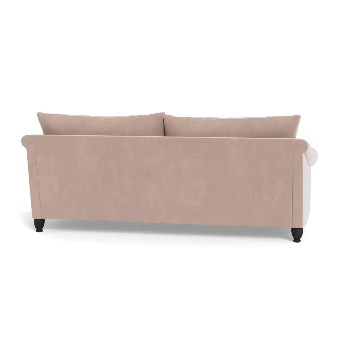 Heal's Devon 4 Seater Smart Velvet Pebble Walnut Stain Beech Feet - Heal's UK Furniture – image 5
