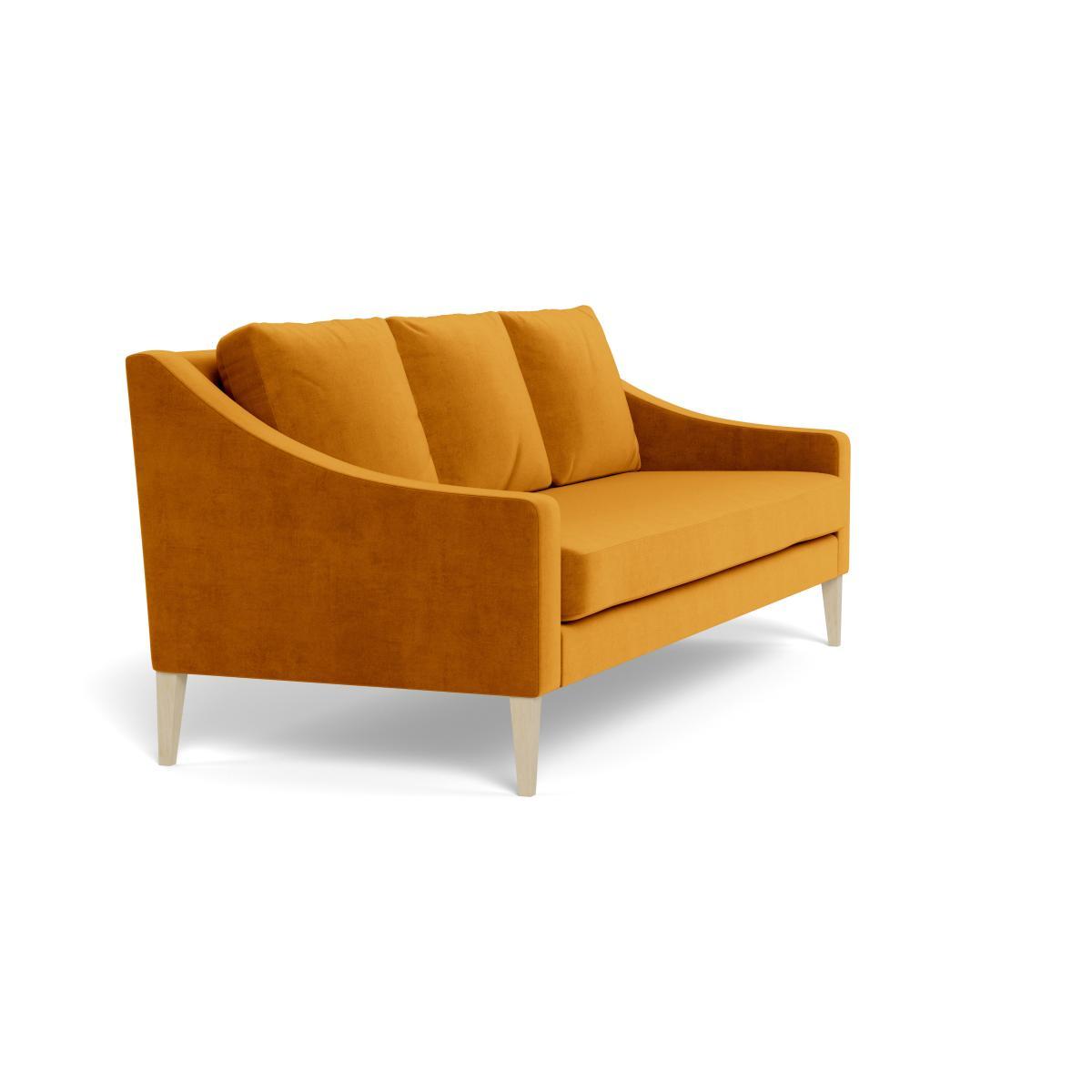 Heal's Richmond 4 Seater Sofa Smart Luxe Velvet Cognac Natural Ash Feet - Heal's UK Furniture – image 2