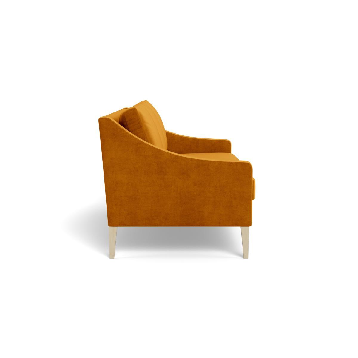Heal's Richmond 4 Seater Sofa Smart Luxe Velvet Cognac Natural Ash Feet - Heal's UK Furniture – image 3