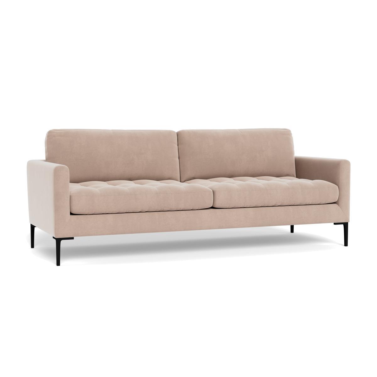 Heal's Eton 4 Seater Sofa Smart Velvet Pebble Brass Feet - Heal's UK Furniture – image 1