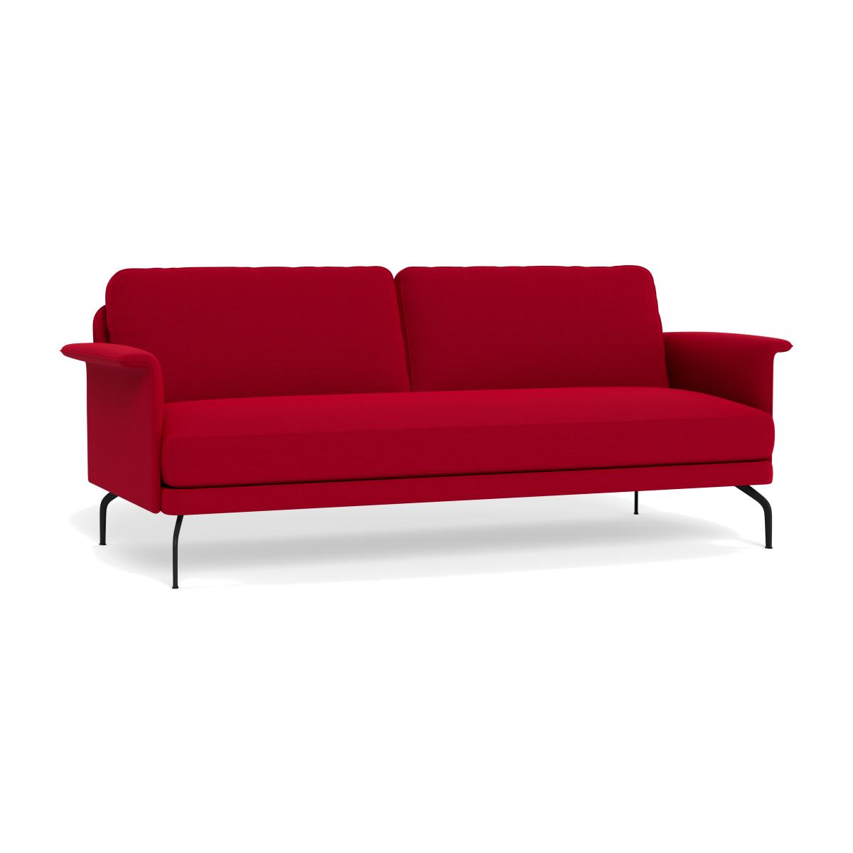 Heal's Iver 4 Seater Sofa Melton Wool Red Oxide Black Feet – image 1