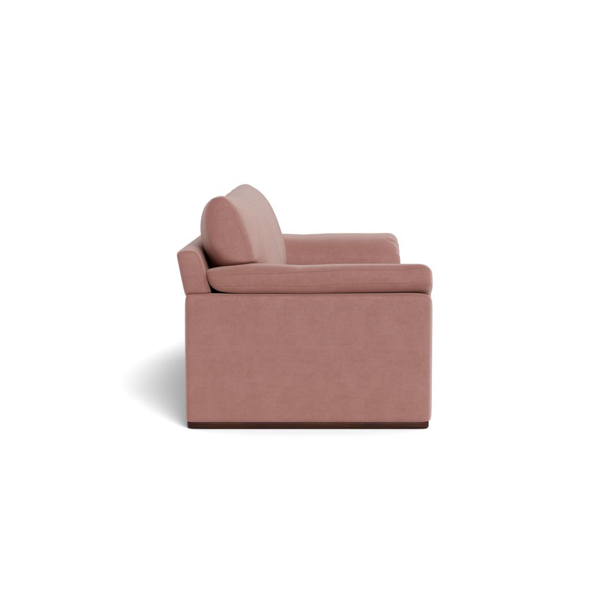 Heal's Paris II 4 Seater Sofa Smart Luxe Velvet Dusky Pink Walnut Stained Feet – image 4