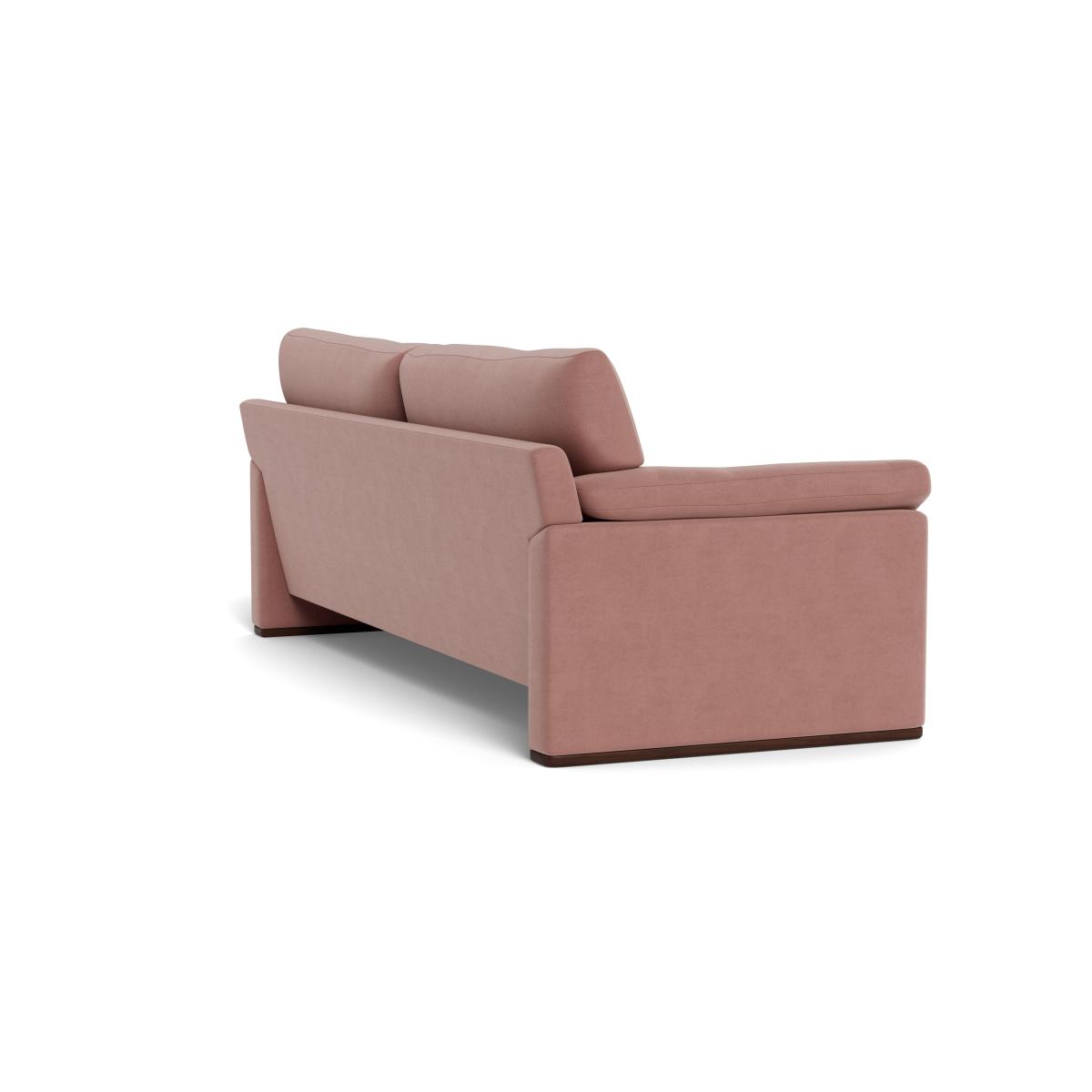 Heal's Paris II 4 Seater Sofa Smart Luxe Velvet Dusky Pink Walnut Stained Feet – image 5