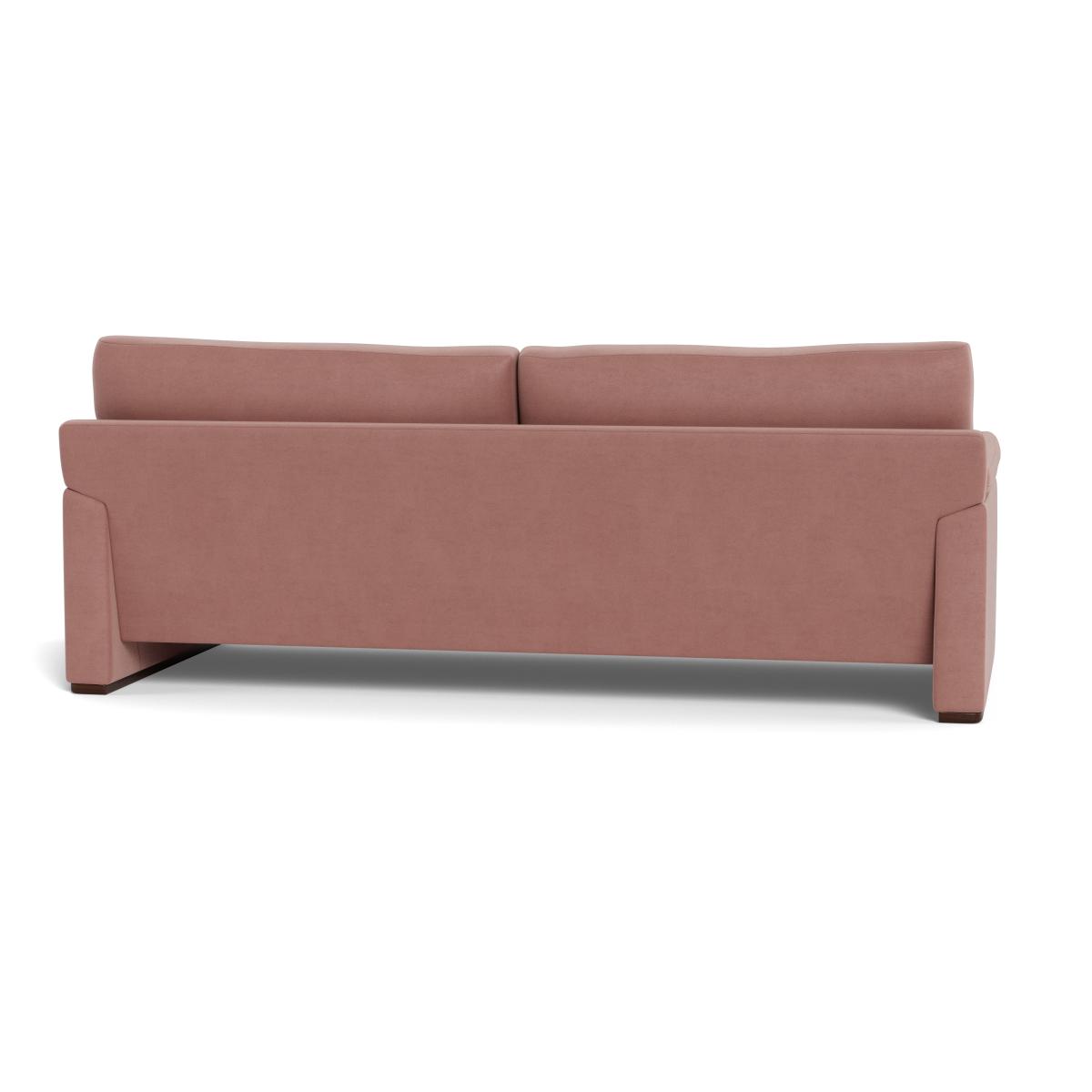 Heal's Paris II 4 Seater Sofa Smart Luxe Velvet Dusky Pink Walnut Stained Feet – image 6