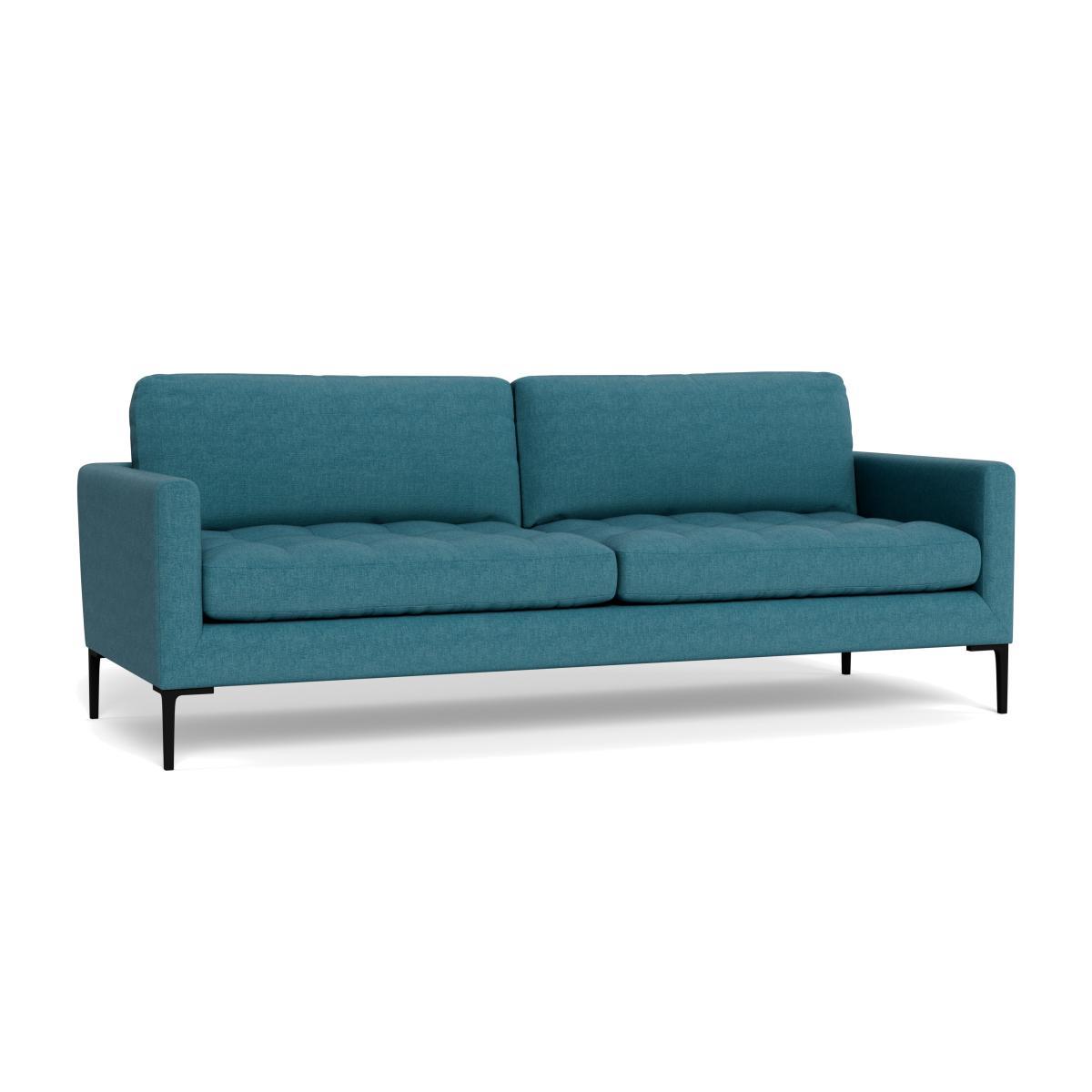 Heal's Eton 4 Seater Sofa Brushed Cotton Cadet Black Feet - Heal's UK Furniture – image 1