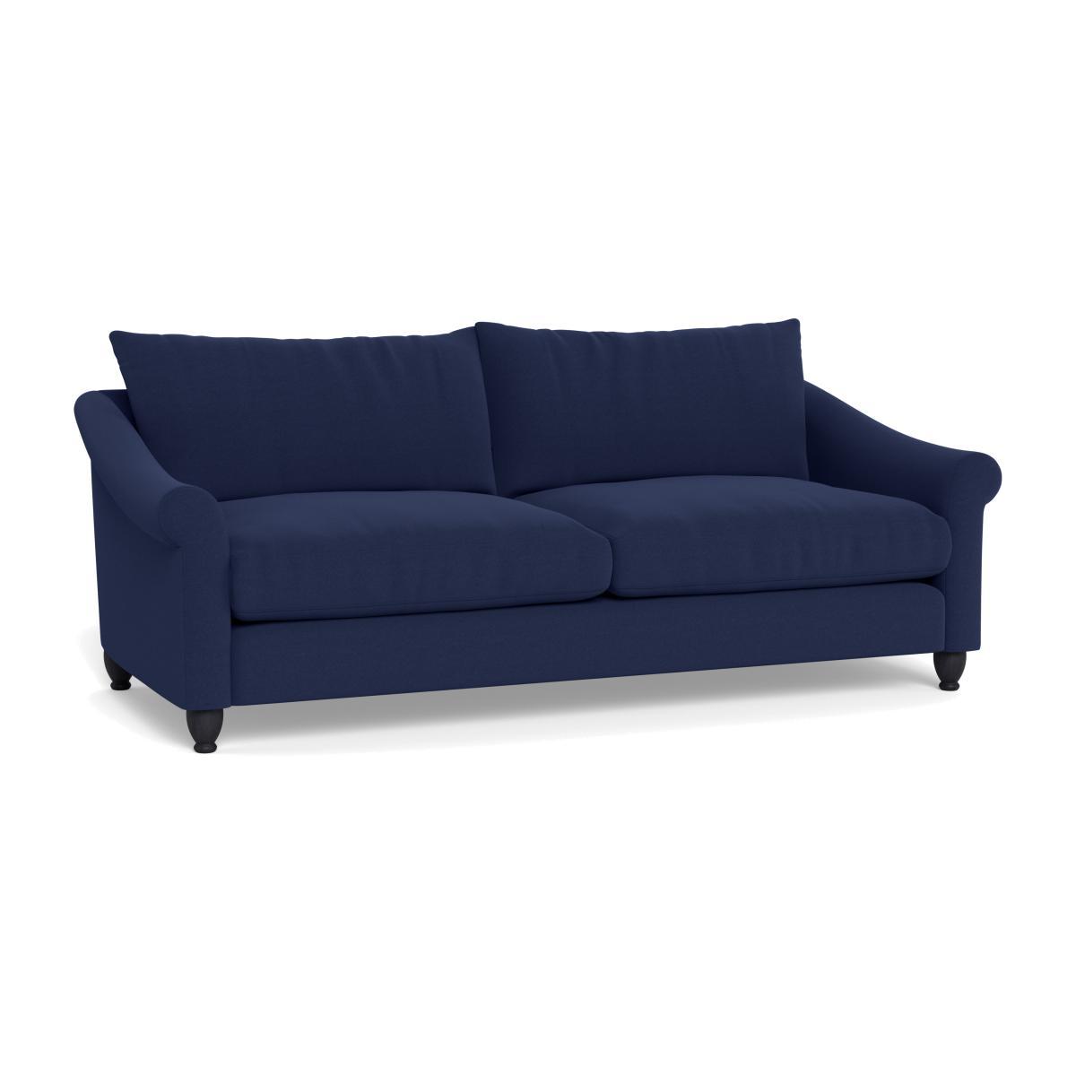 Heal's Devon 4 Seater Melton Wool New Navy Walnut Stain Beech Feet - Heal's UK Furniture – image 1