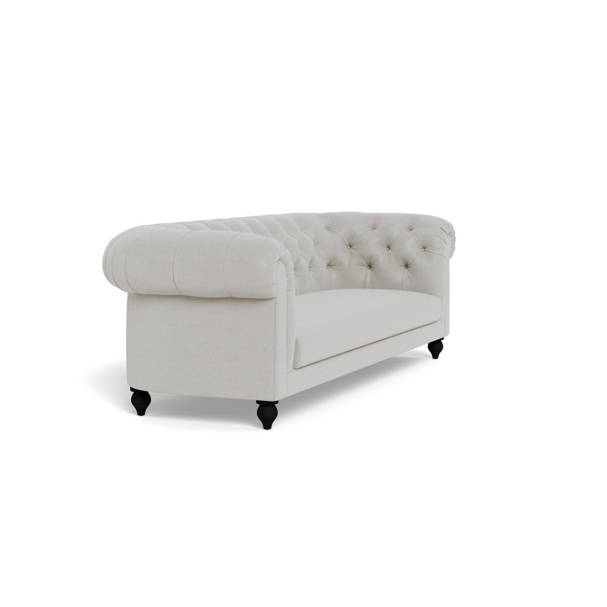 Heal's Fitzrovia 4 Seater Sofa Capelo LinenCotton Sea Salt Black Feet - Heal's UK Furniture – image 2