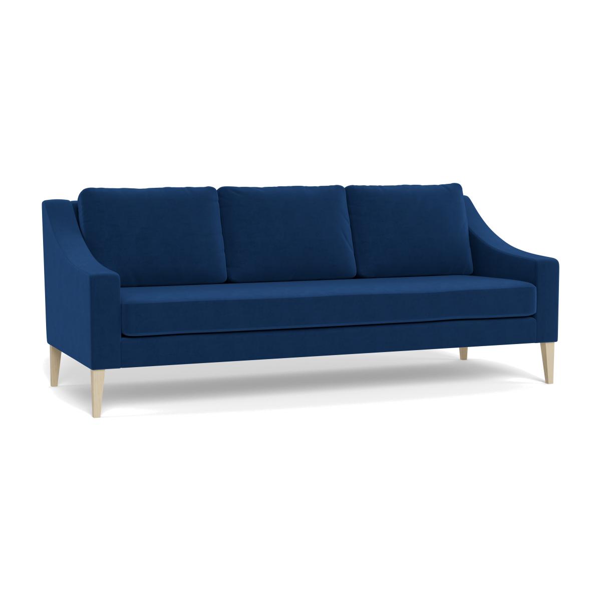 Heal's Richmond 4 Seater Sofa Velvet Petrol Black Feet – image 1