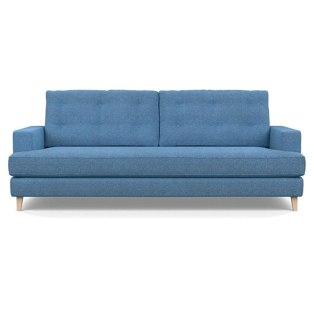 Heal's Mistral 4 Seater Sofa Smart Luxe Velvet Azure Black Feet - Heal's UK Furniture – image 3