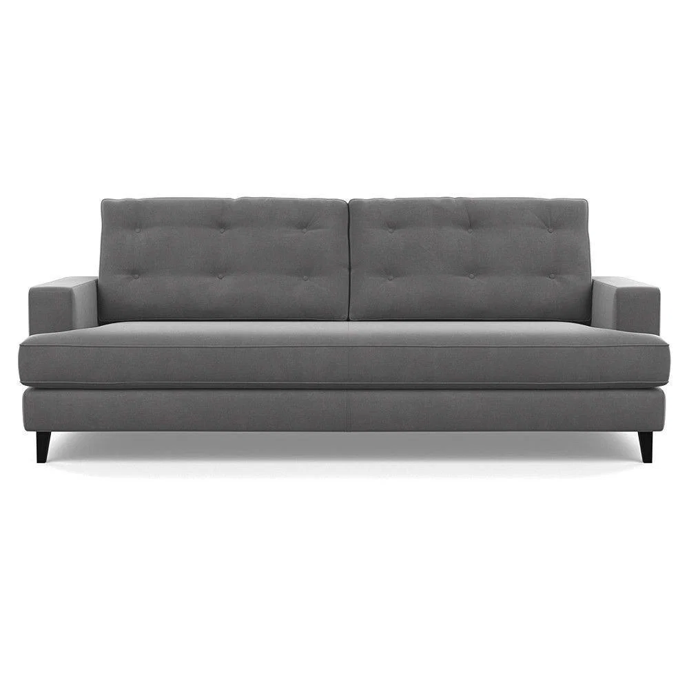 Heal's Mistral 4 Seater Sofa Smart Luxe Velvet Azure Black Feet - Heal's UK Furniture – image 24