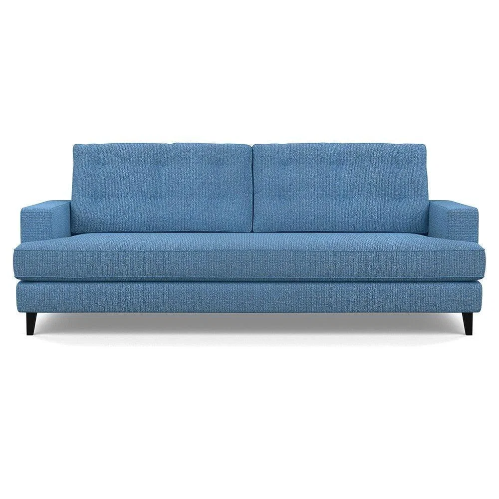 Heal's Mistral 4 Seater Sofa Smart Luxe Velvet Azure Black Feet - Heal's UK Furniture – image 25