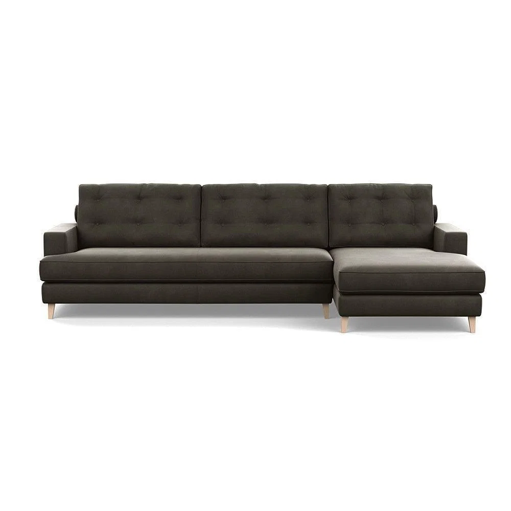 Heal's Mistral 4 Seater Sofa Smart Luxe Velvet Azure Black Feet - Heal's UK Furniture – image 33