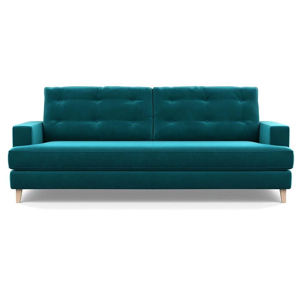 Heal's Mistral 4 Seater Sofa Smart Luxe Velvet Azure Black Feet - Heal's UK Furniture – image 53