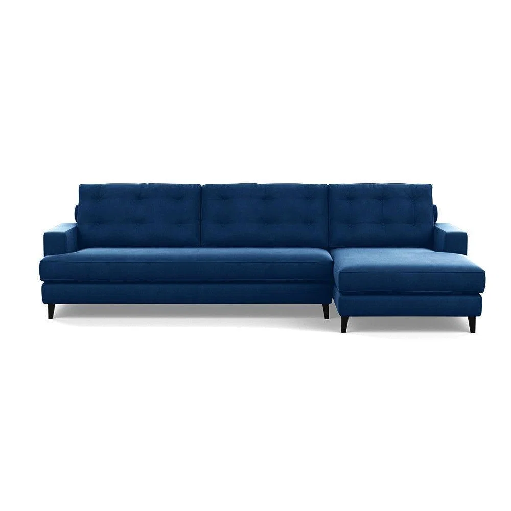 Heal's Mistral 4 Seater Sofa Smart Luxe Velvet Azure Black Feet - Heal's UK Furniture – image 77