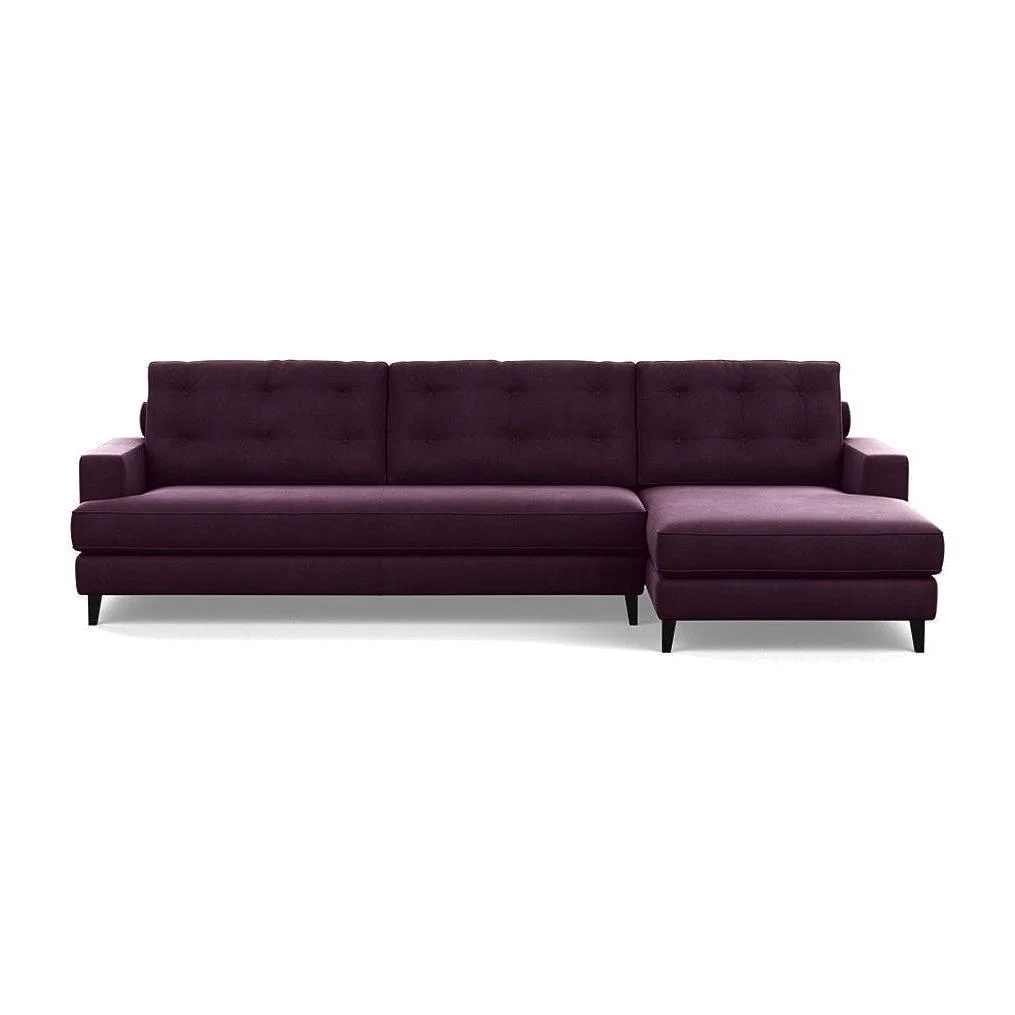 Heal's Mistral 4 Seater Sofa Smart Luxe Velvet Azure Black Feet - Heal's UK Furniture – image 1