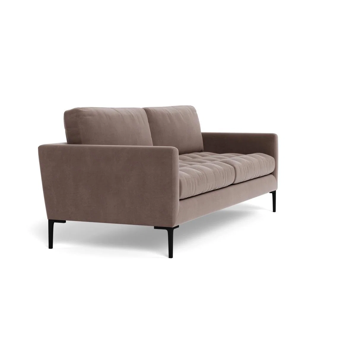 Heal's Eton 4 Seater Sofa Smart Velvet Mouse Brass Feet - Heal's UK Furniture – image 2
