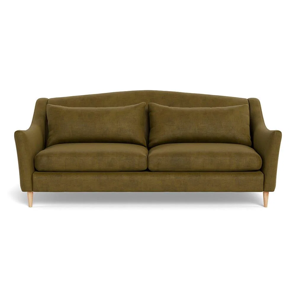 Heal's Somerset 4 Seater Sofa Smart Luxe Velvet Peridot Natural Feet – image 2