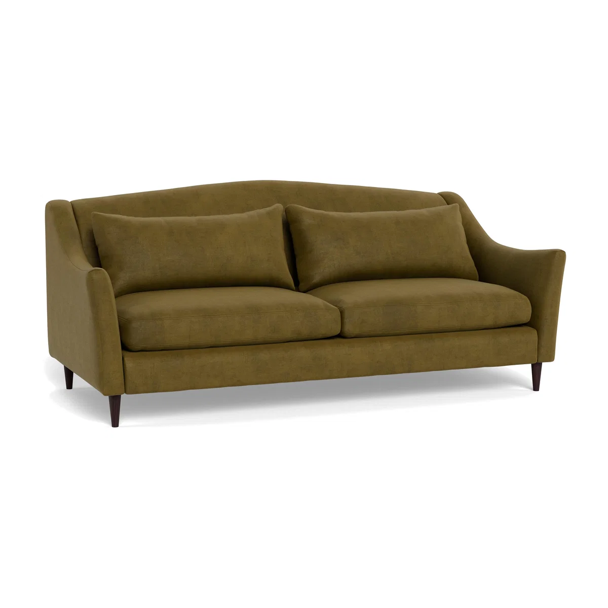 Heal's Somerset 4 Seater Sofa Smart Luxe Velvet Peridot Natural Feet – image 1