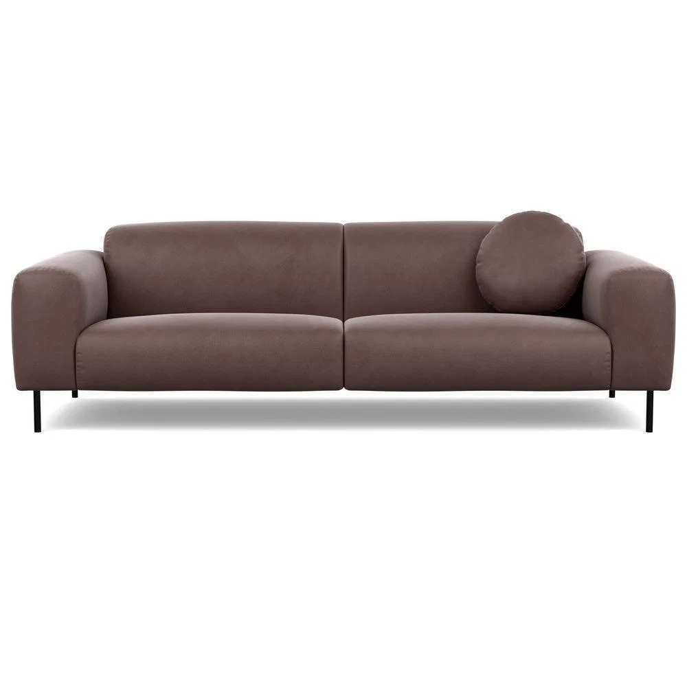 Heal's Luna 4 Seater Sofa Tundra Texture Latte Black Feet - Heal's UK Furniture – image 2